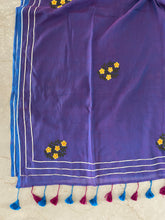 Load image into Gallery viewer, Dual Tone Purple Gota Patti Mirror Mul Cotton
