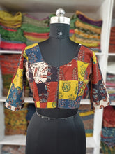 Load image into Gallery viewer, Ajrakh Patchwork Cotton Blouse
