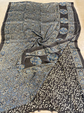 Load image into Gallery viewer, Ajrakh Modal Silk Grey
