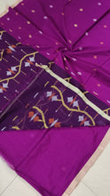 Load image into Gallery viewer, Handwoven Cotton Jamdani - Pink Kacha Golla
