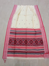 Load image into Gallery viewer, Kapas - Assam Cotton White &amp; Red
