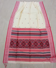 Load image into Gallery viewer, Kapas - Assam Cotton White &amp; Red
