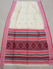 Load image into Gallery viewer, Kapas - Assam Cotton White &amp; Red
