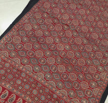 Load image into Gallery viewer, Ajrakh Modal Silk Red
